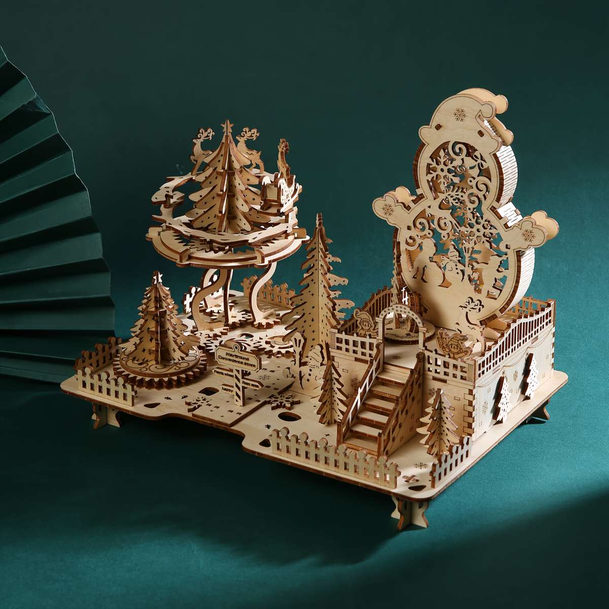 3D Building Model Puzzle Set Model Christmas Amusement Park