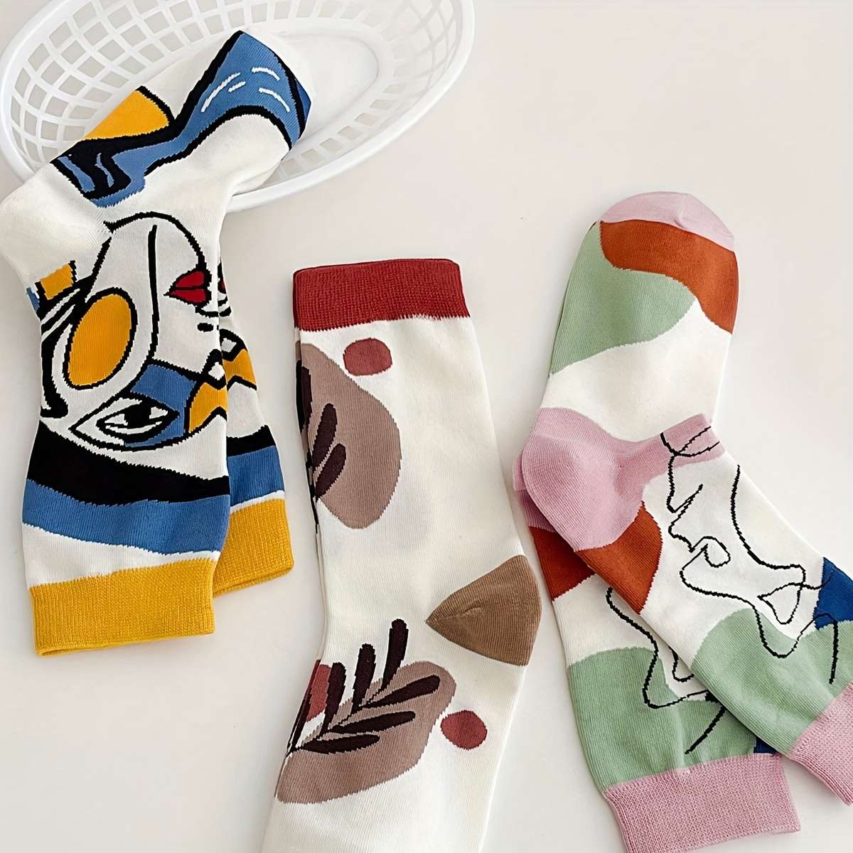 Women S Socks Color Mixed Color 5 Pairs Size Onesize