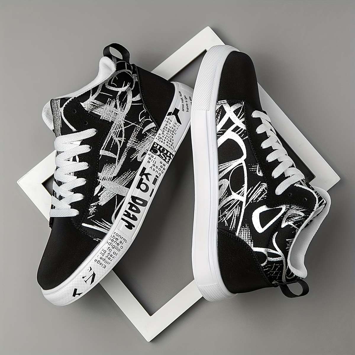Sneakers Color Black And White Sizeuk 7