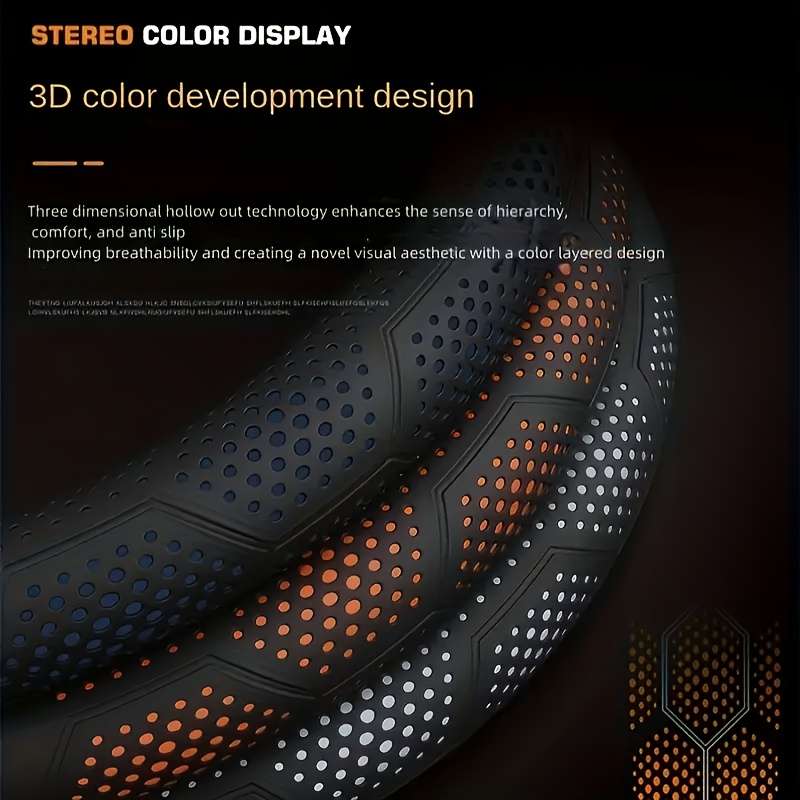 Car Steering Wheel Cover Shape D, All Black