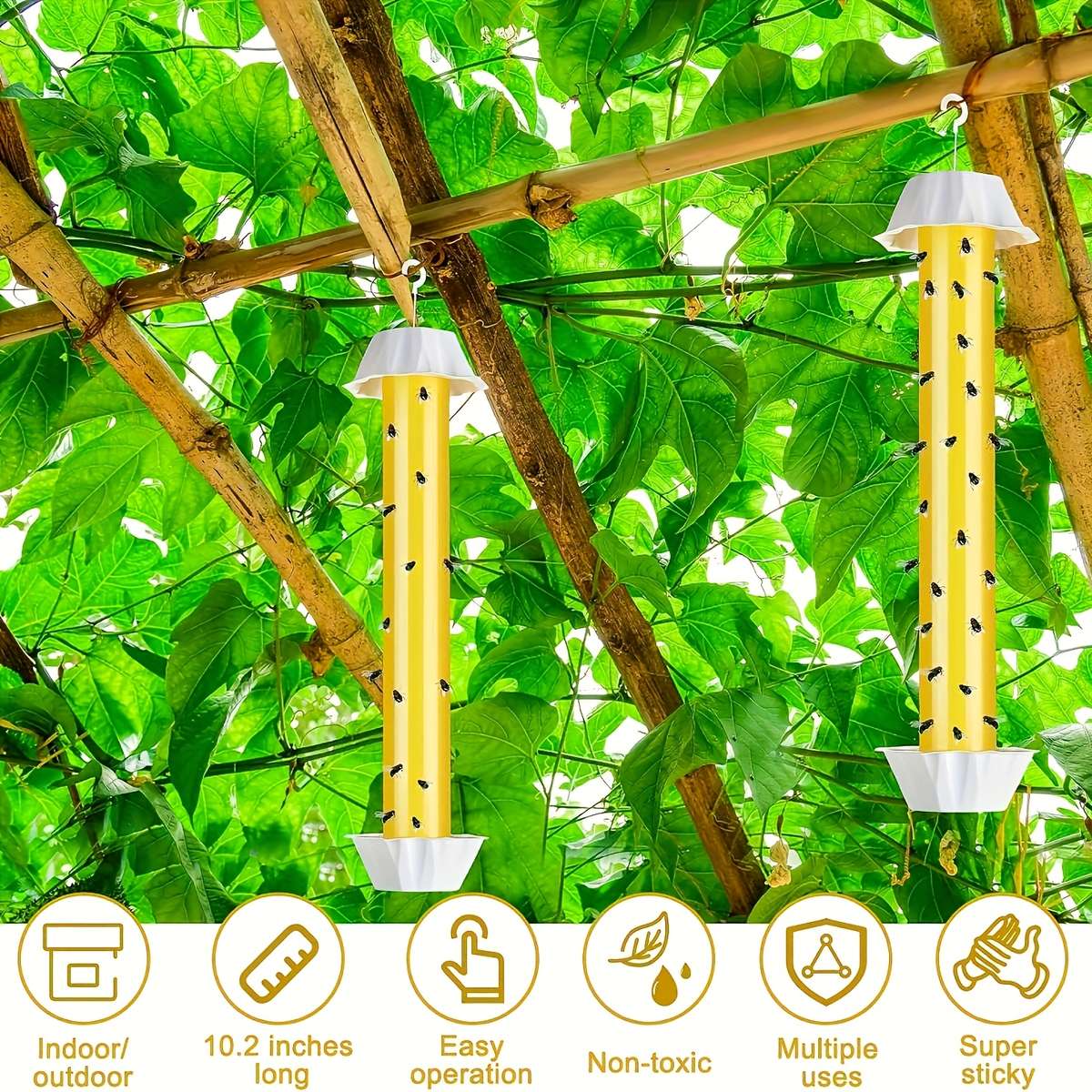Fruit Fly Traps Items 1Pc Orange With Dots