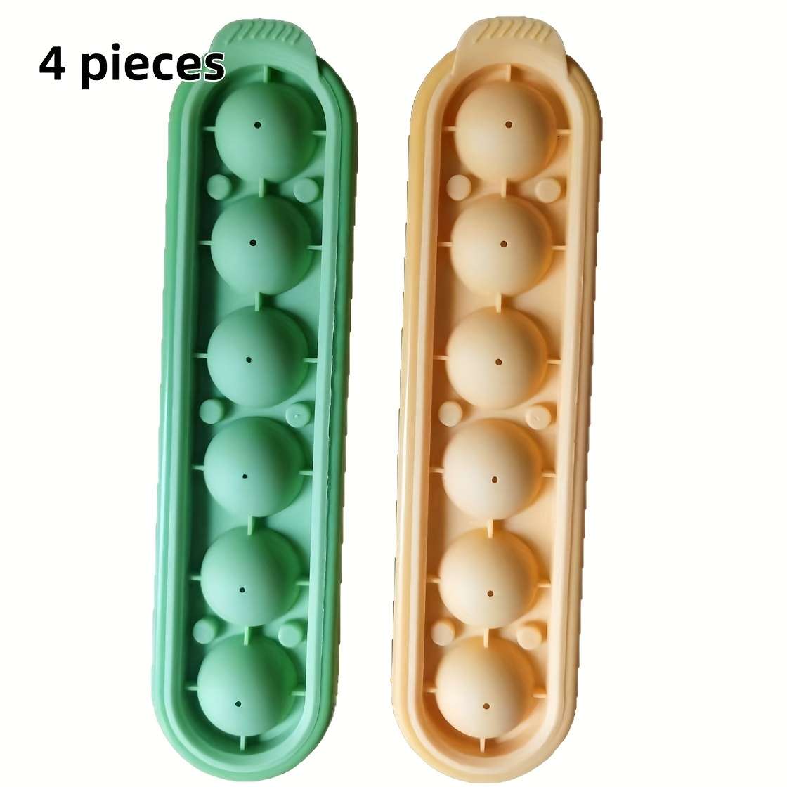 Ice Molds Color 2 Yellow Pieces  2 Green Pieces