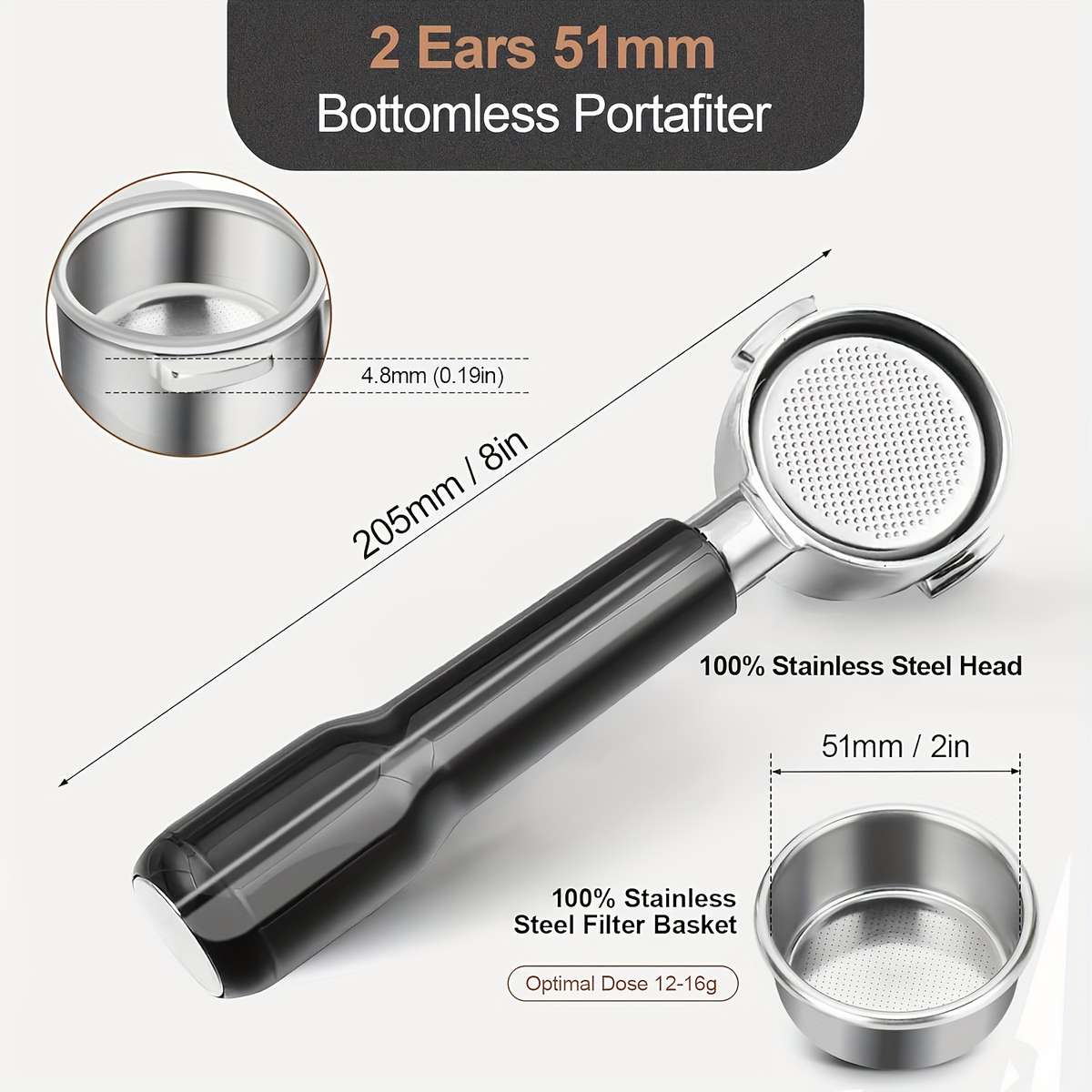 Coffee Machine Size 51Mm 2 Ears