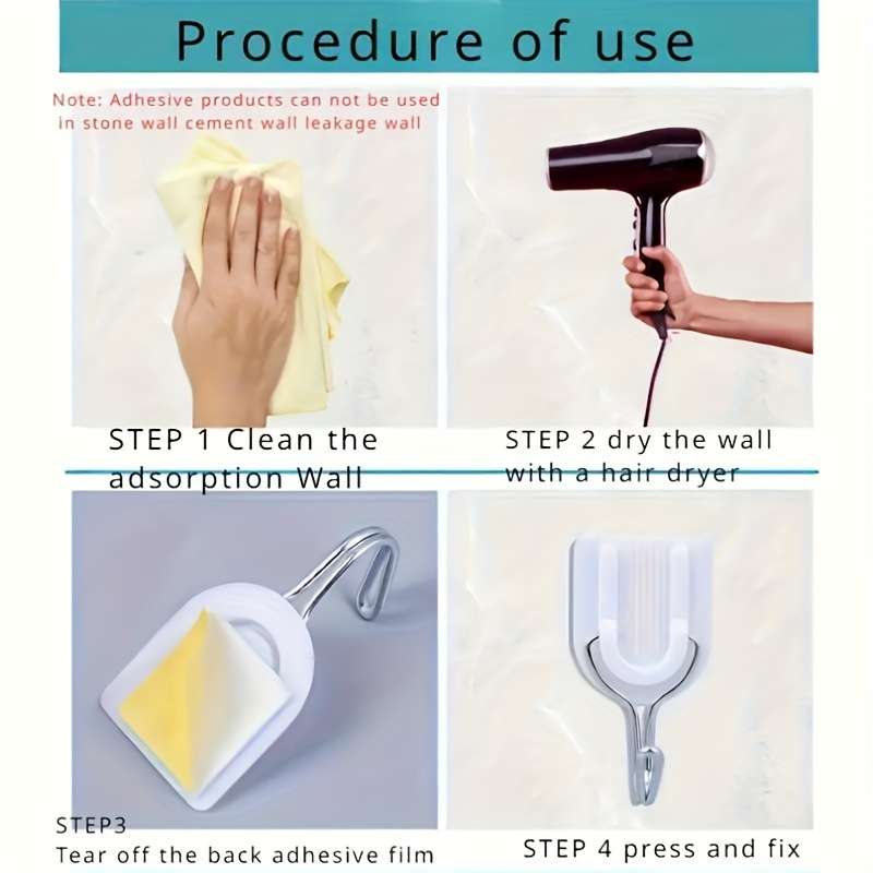 Set Of 5 Mini Self Adhesive Wall Hooks Wall Mounted Sticky Quantity 5pcs