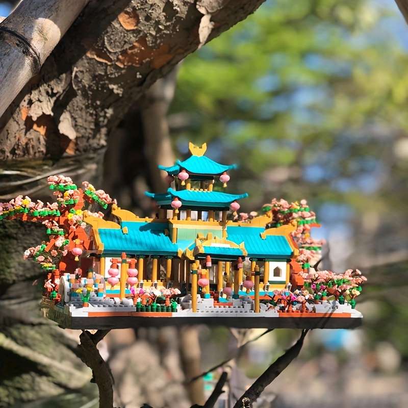 Building Toy Architectural Model Toy Set Style Pavilion Of Marriage