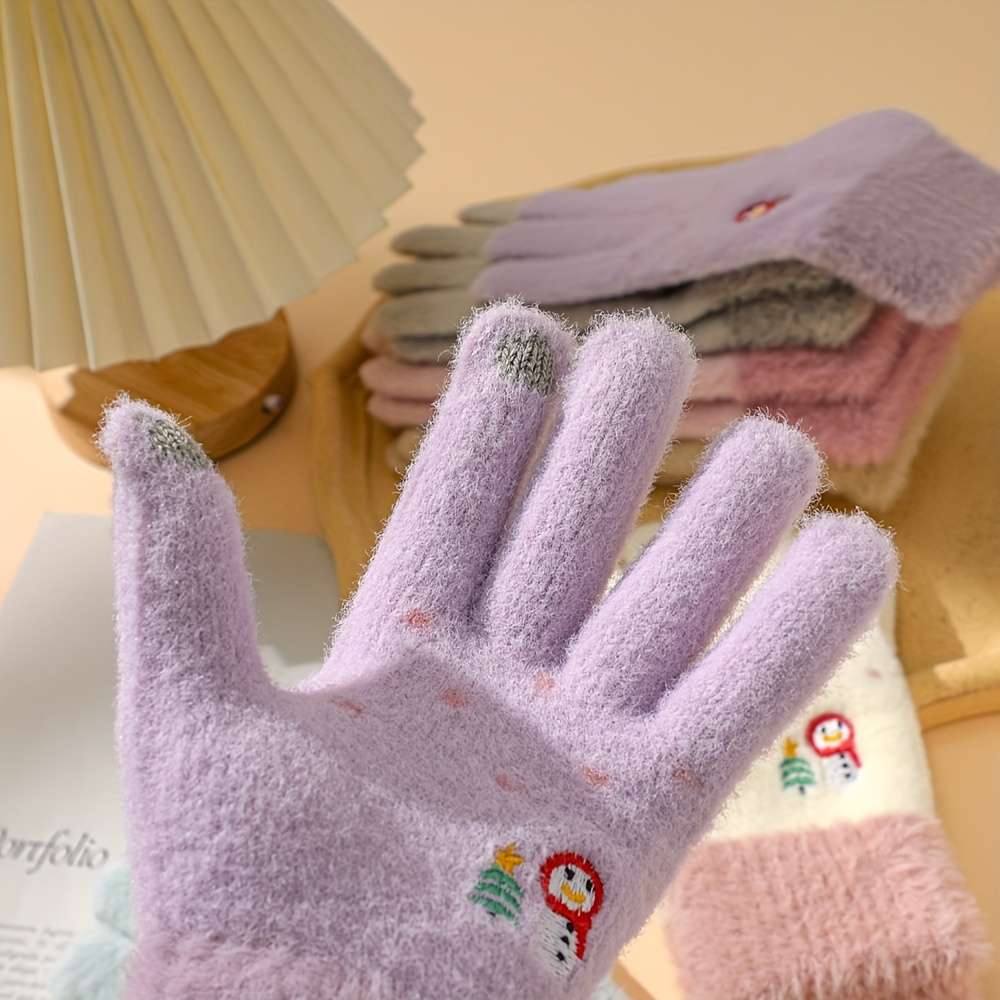 Winter Gloves Color White