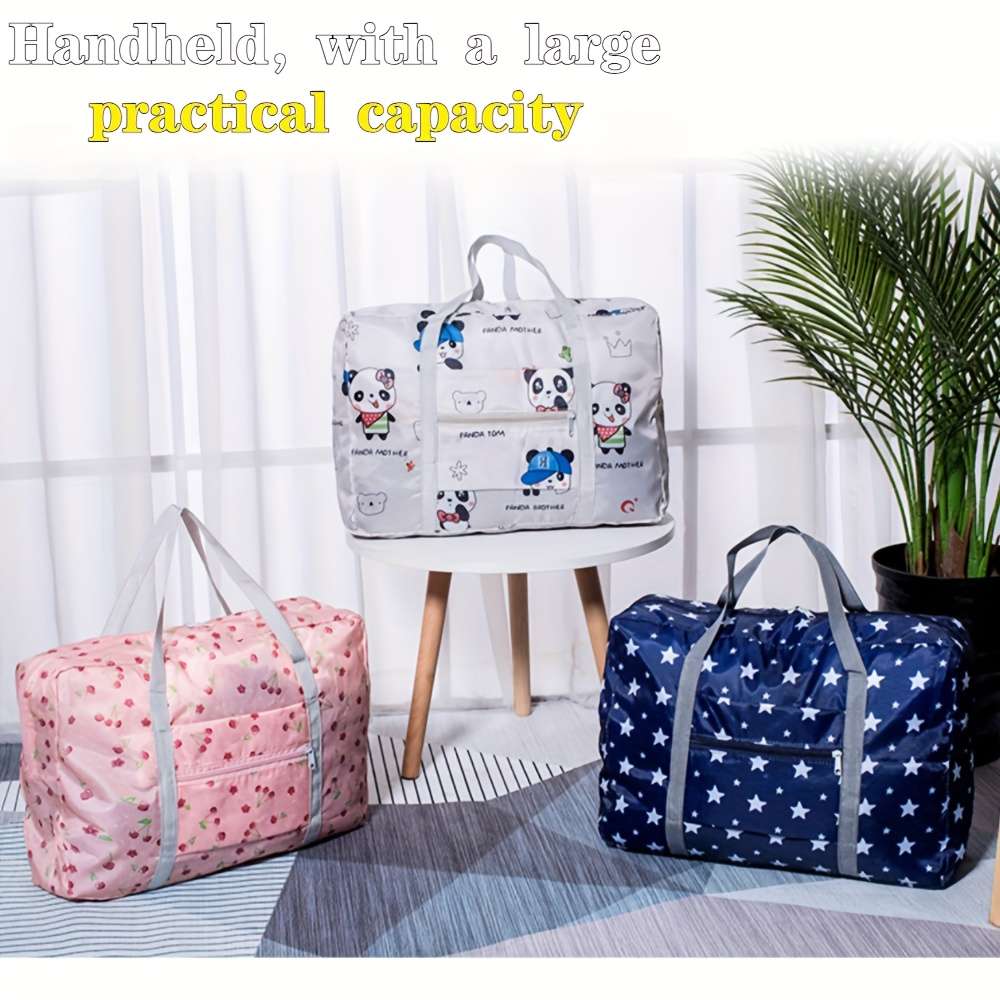 3Pcs Set 3 Foldable Moving Storage Totes Durable Packing Navy Blue Daisy