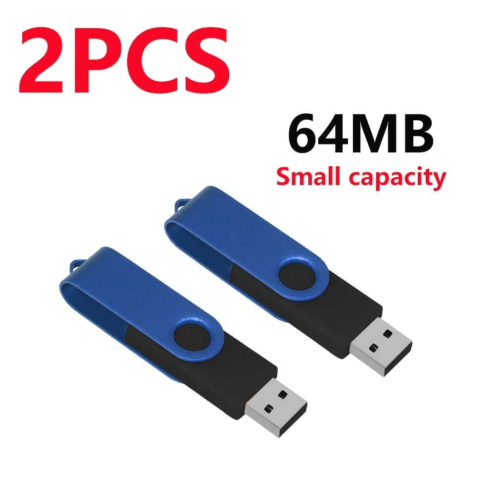 Usb Flash Drive Color Blue Items 64Mb 2Pcs
