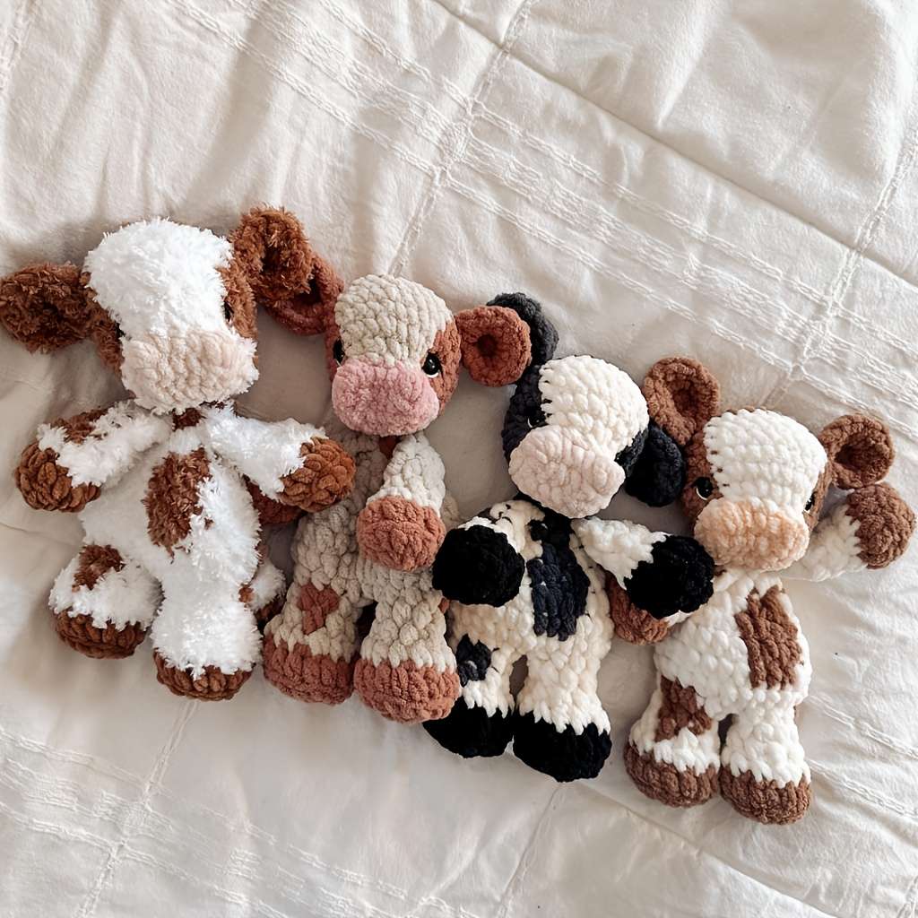 Plush Toyss Model 352 Black and White Calf