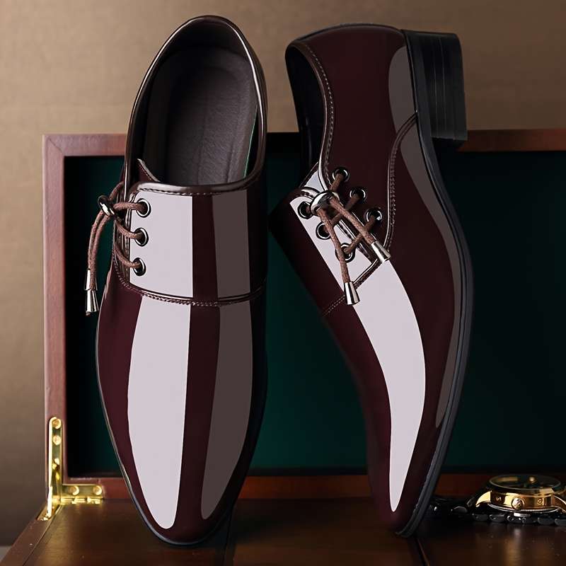 Mens Leather Shoes Color Black Sizeuk 8
