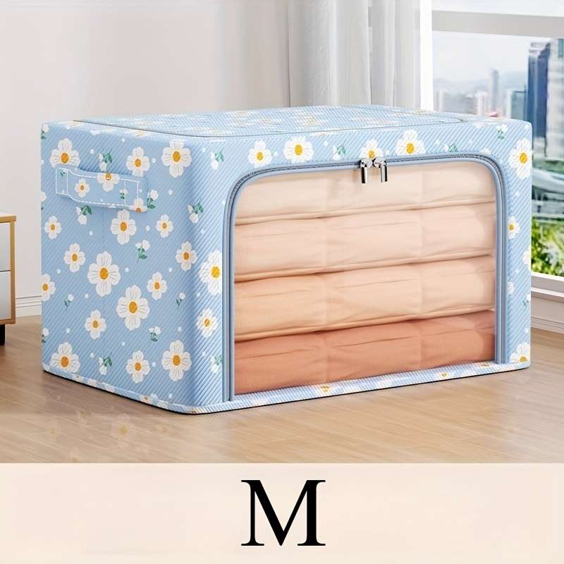Storage Bag Color Sakura Steel Frame Box Full Transparent Window Blue 30L40*30*20 Storage1 Pc