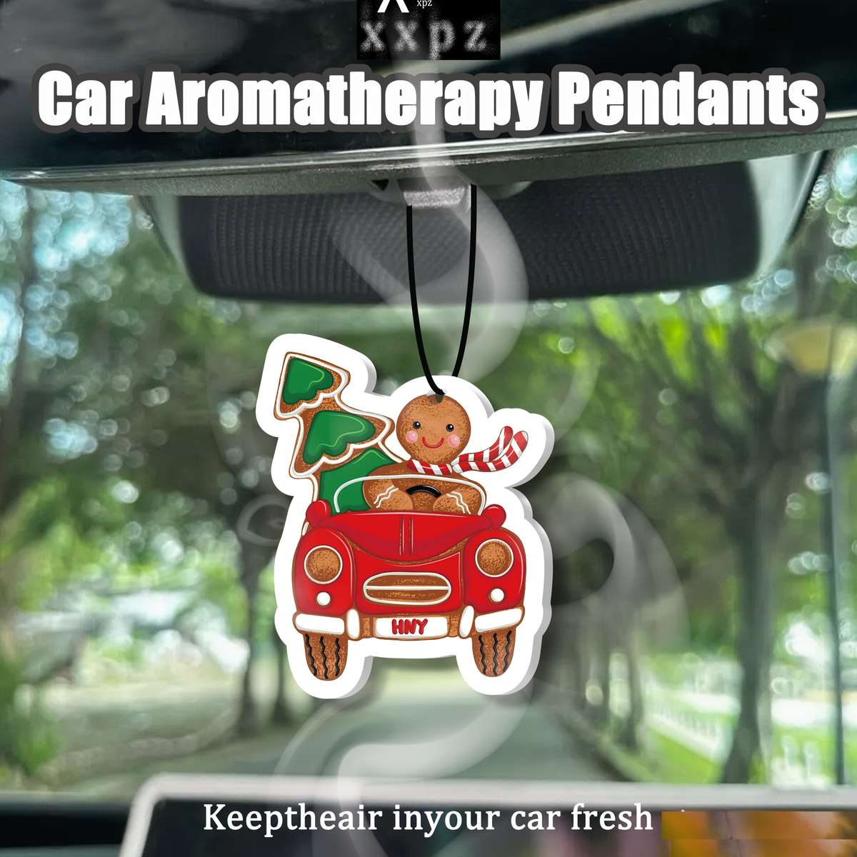 Car Interior Decor Style Gingerbread For Man 3Pcs