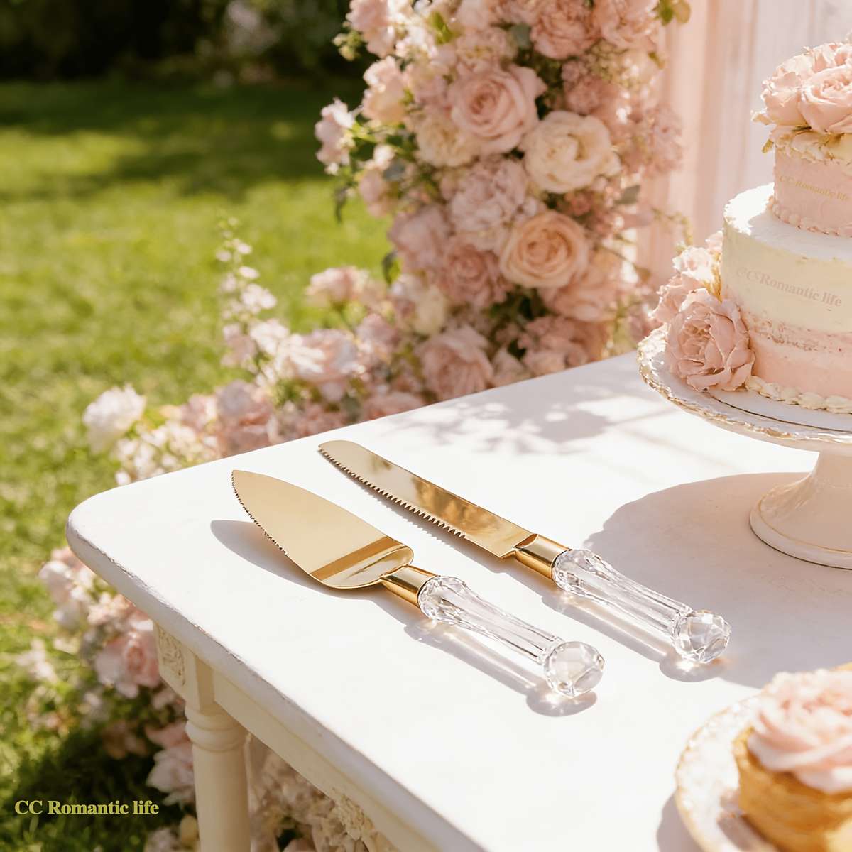 Wedding Supplies Color Golden Quantity 2Pcs