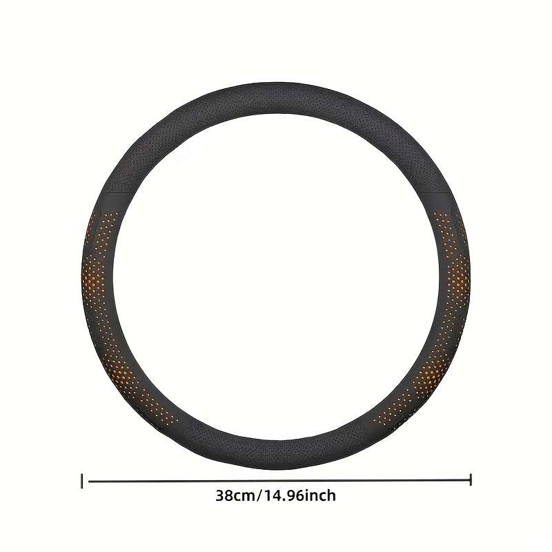 Car Steering Wheel Cover Shape D, All Black