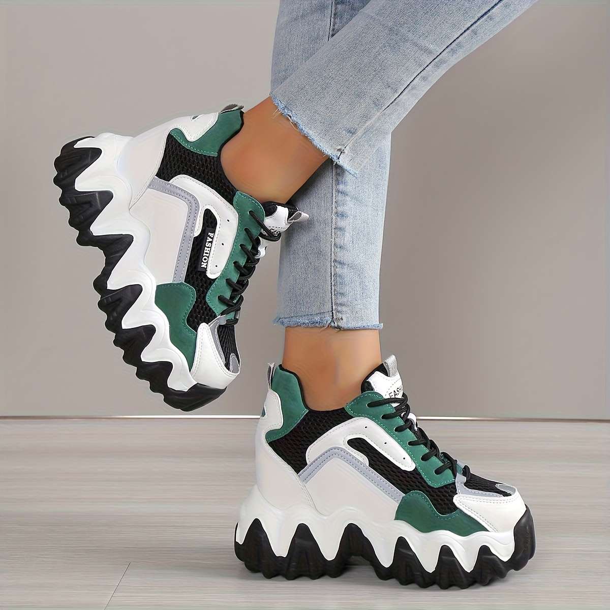 Women S Sneakers Color Green Sizeuk 5