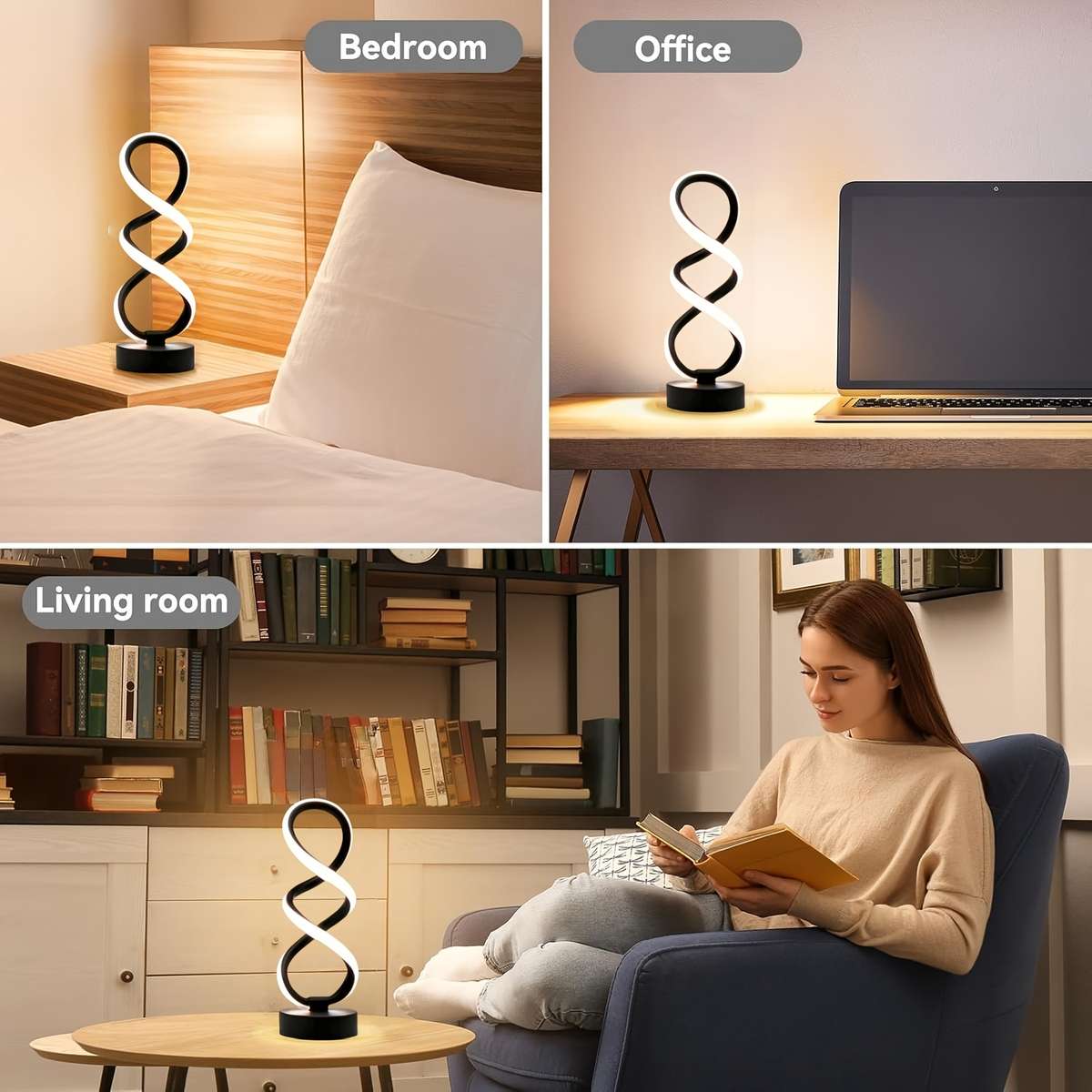 Desk Lamp Color White Quantity2Pcs