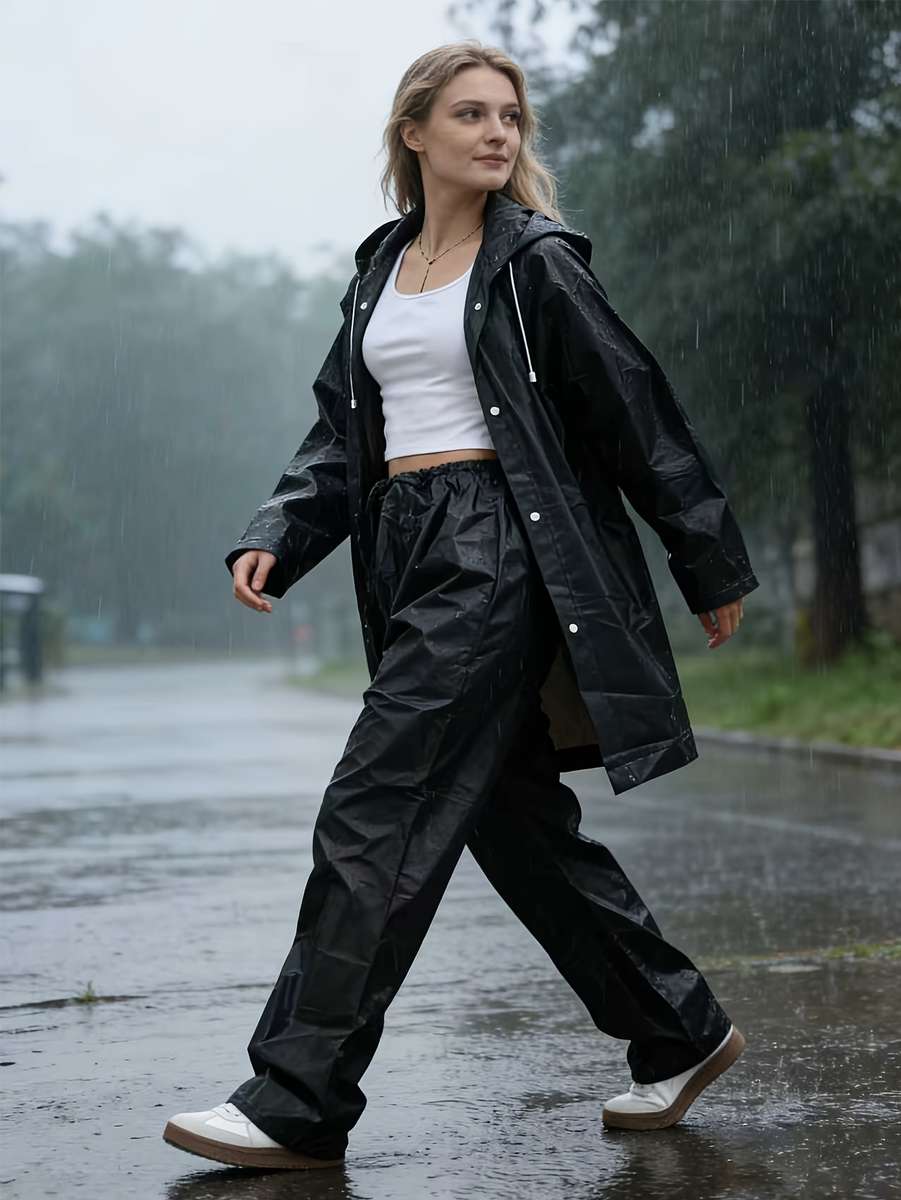 Raincoat Black Size Asian Onesize