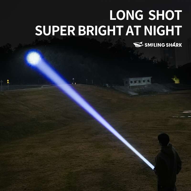 Efficient 1Pc Smilingshark Led Flashlight Cob Floodlight Flash Daily Reliable