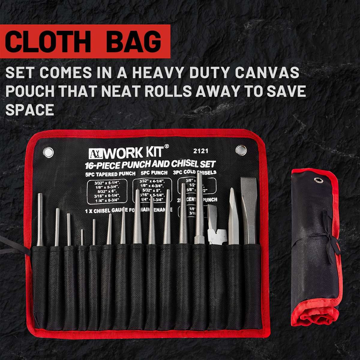 16-Piece Punch And Chisel Set