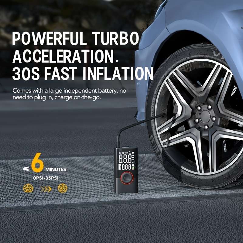 Multifunctional Smart Wireless Digital Display Portable Car Tire Pump