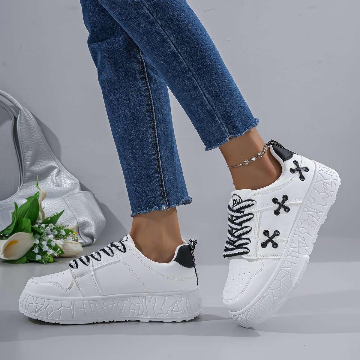 Women S Sneakers Color White And Brown Sizeuk 5