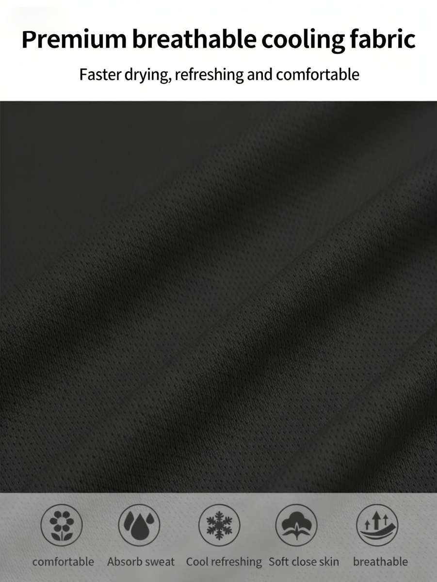 Men S Clothing Color Black Two Piece Set Quick Drying Breathable Sweat Wicking Size S