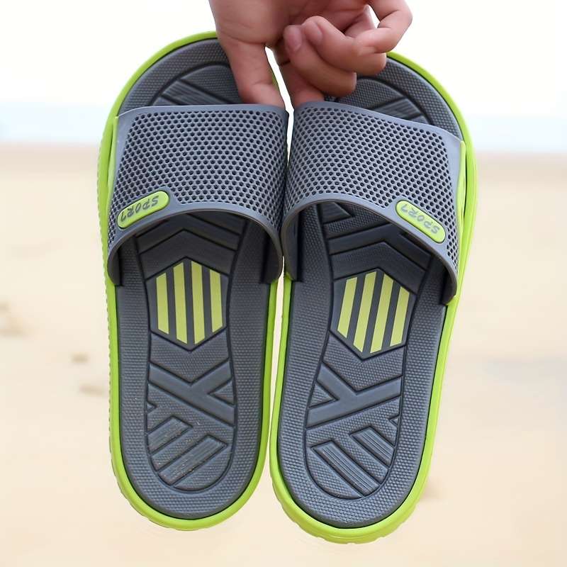 Men Slippers Summer Style Green Size Uk 7