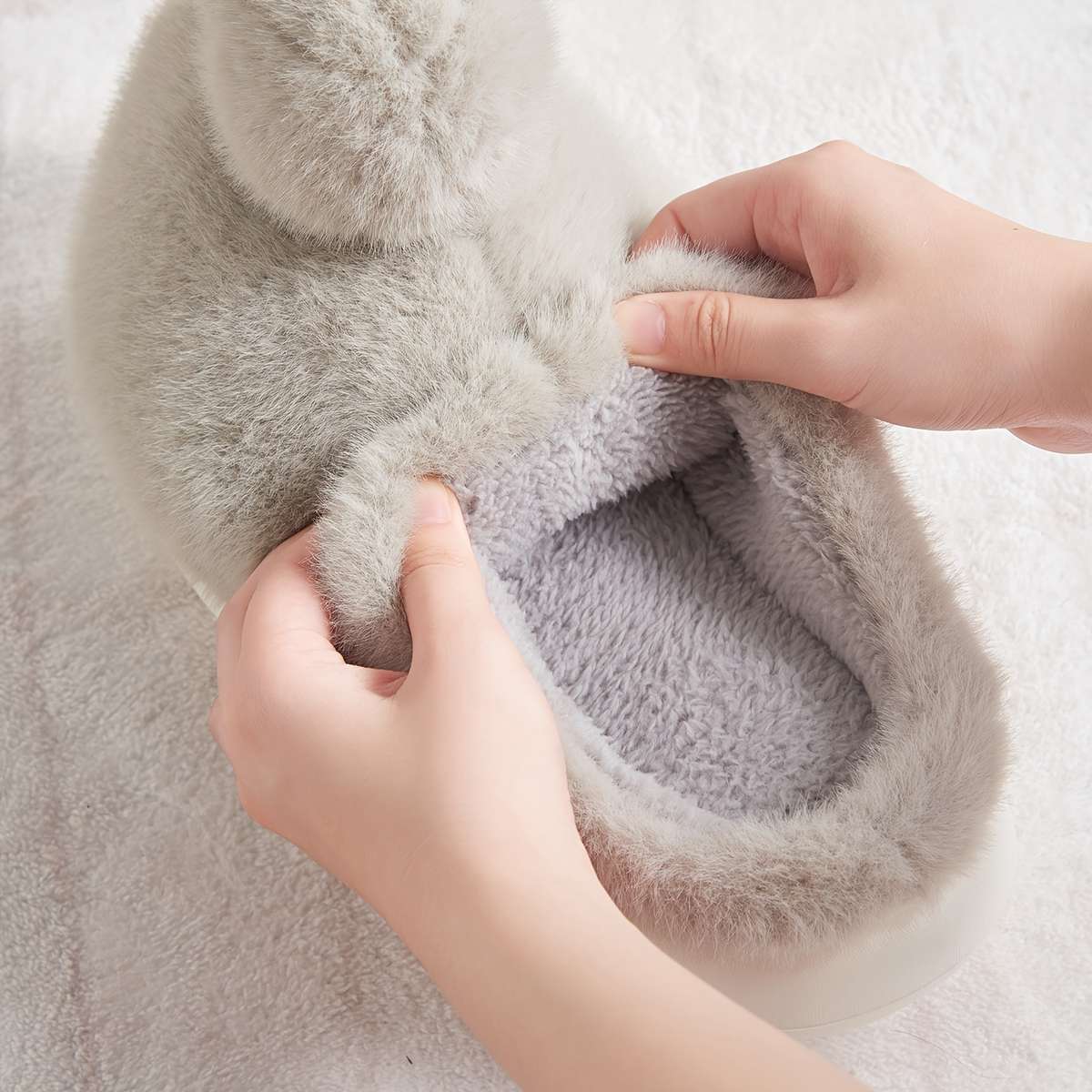 Cotton Slippers Color White Sizeuk 6.5-7