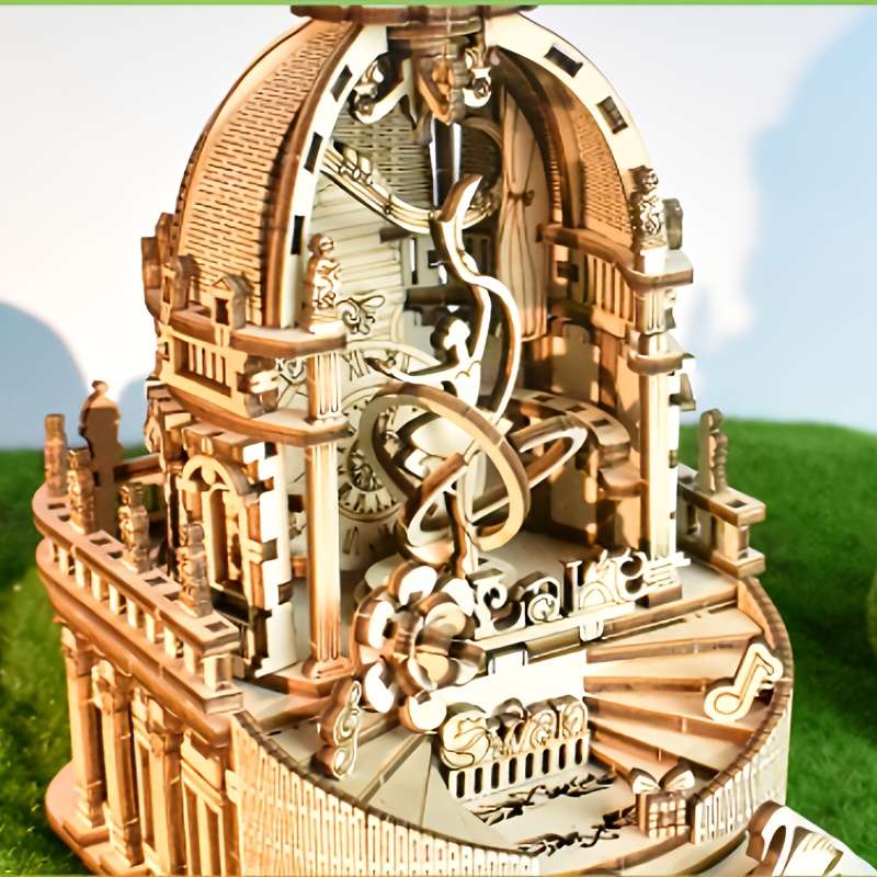3D Building Model Puzzle Set Applicable People Hand Made