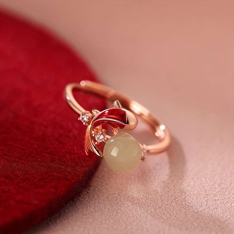 Artistic Fashion Boho Style Statement Ring Color Koi Ring