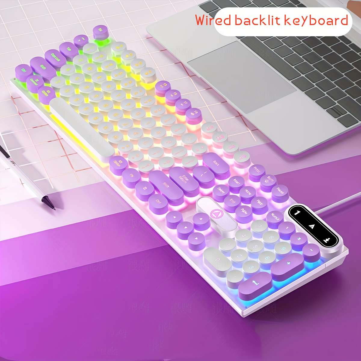 keyboard color White Blue