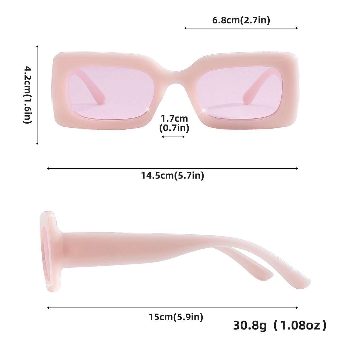 Glasses Color 3398 5F Translucent Powder5F Jelly Powder