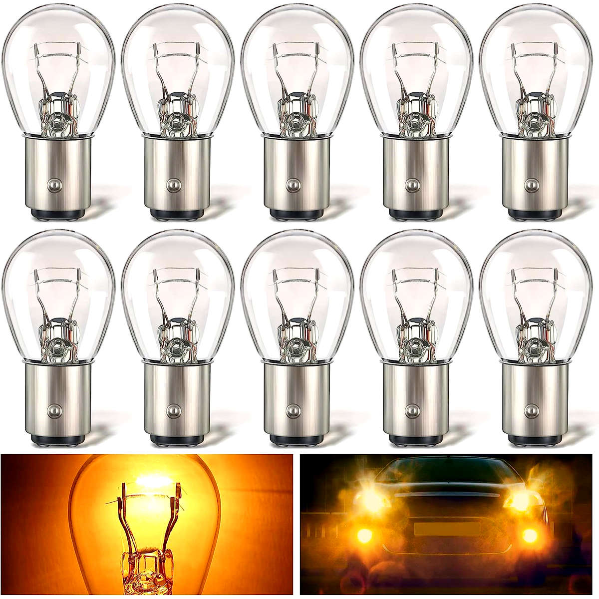 10pcs 1157 Light Bulb Replacement Bulbs for Marker Tail Running Parking And Bac