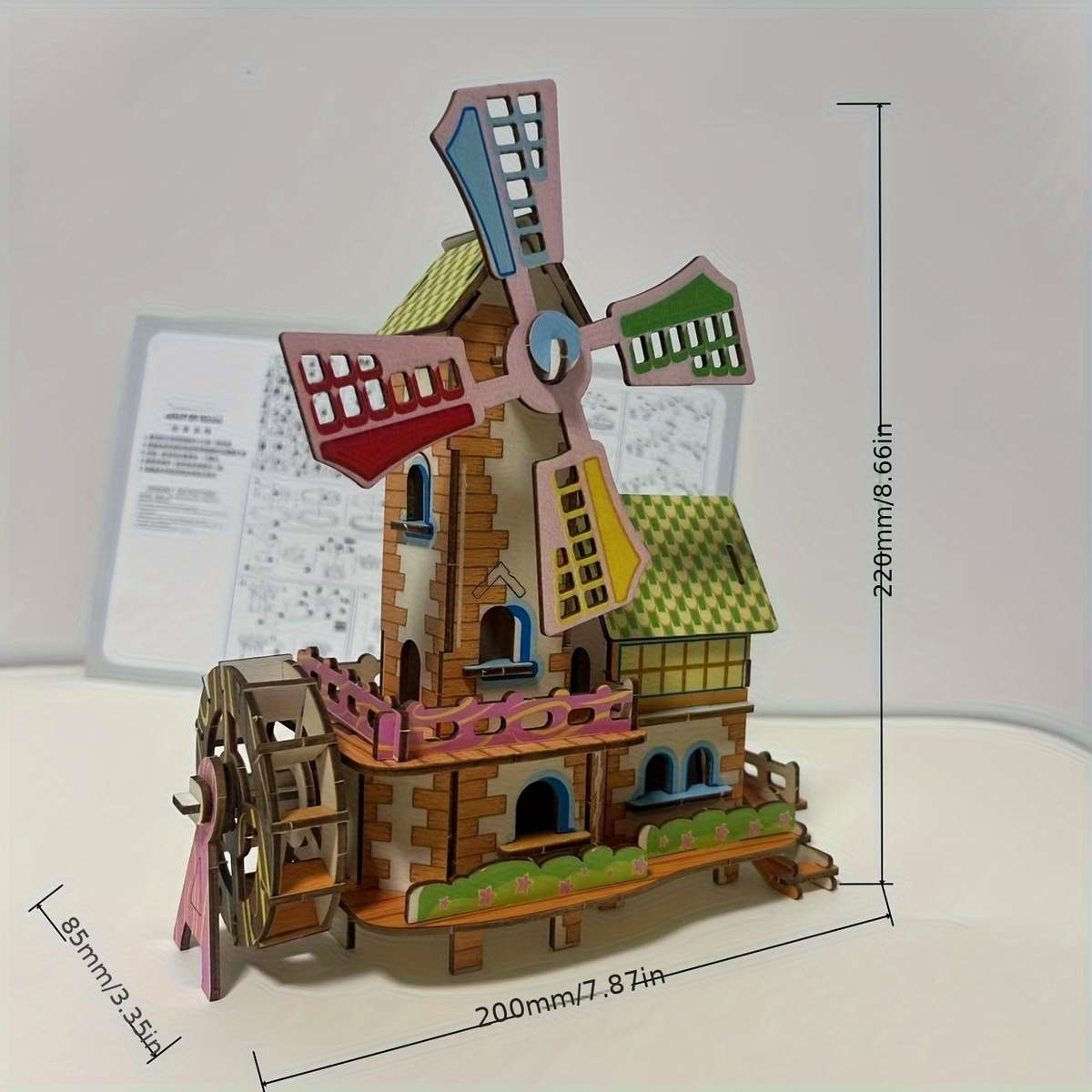 Building Toy Architectural Model Toy Set Color Colorless  Can Be Colored By Oneself