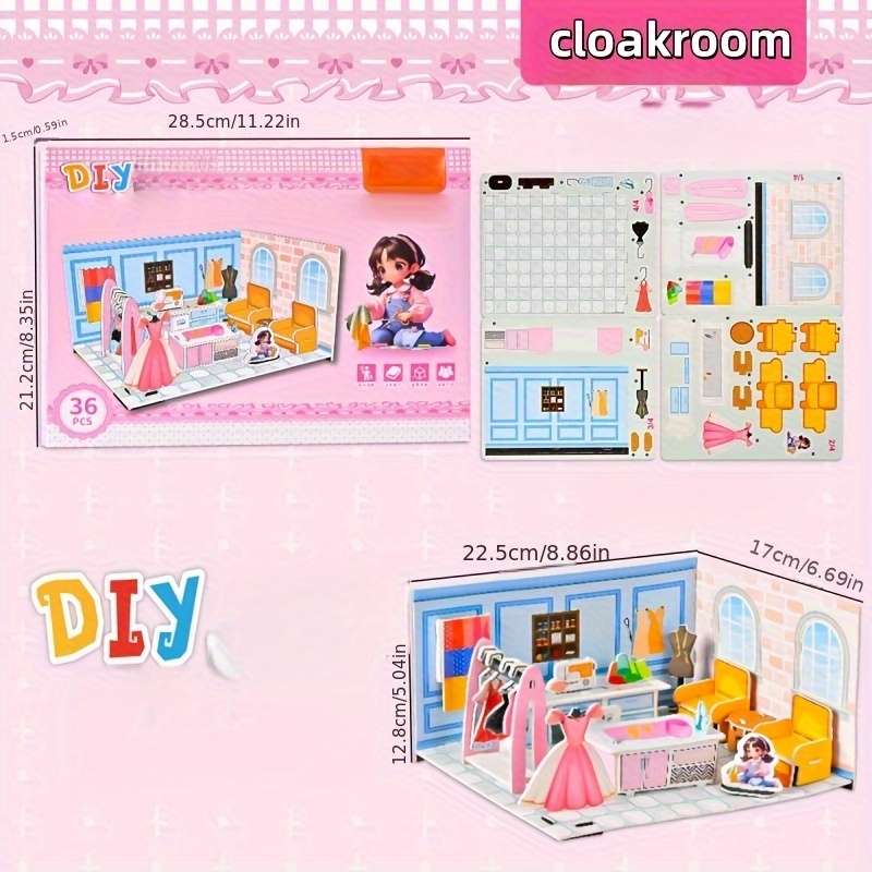Building Toy Architectural Model Toy Set Items 4Pcs Set