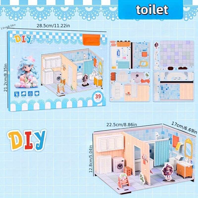 Building Toy Architectural Model Toy Set Items 4Pcs Set