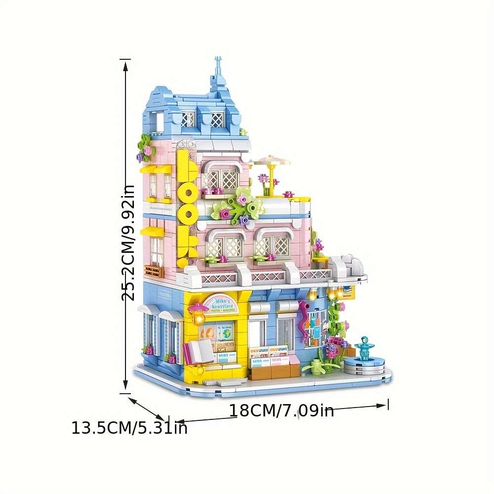 Building Toy Architectural Model Toy Set Style Bookstore