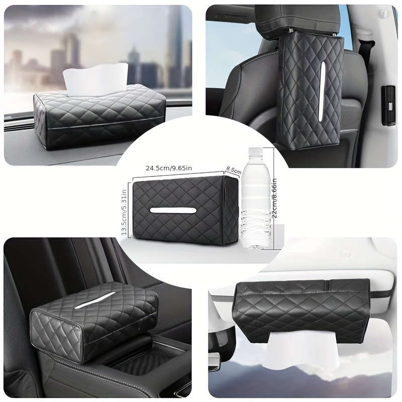 Car Tissue Box Color Black Quantity 2 Pack