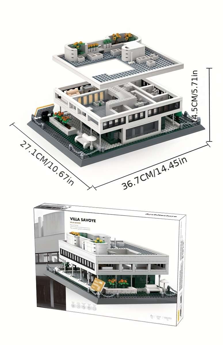 Building Toy Architectural Model Toy Set Style Villa Savoye