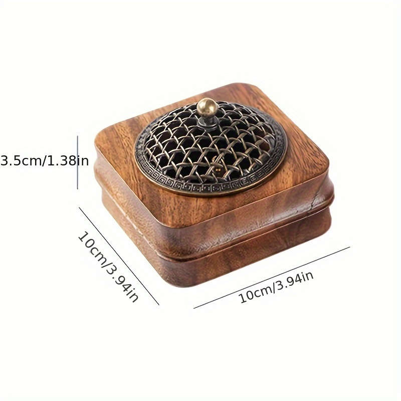 Incense Burner Style  Solid Wood Round Stove