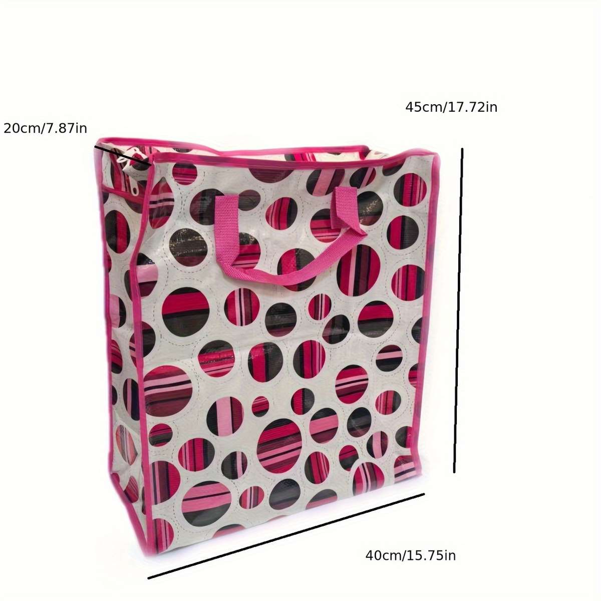 3Pcs Random Patterned Woven Storage Bags Storage Random 3Pcs