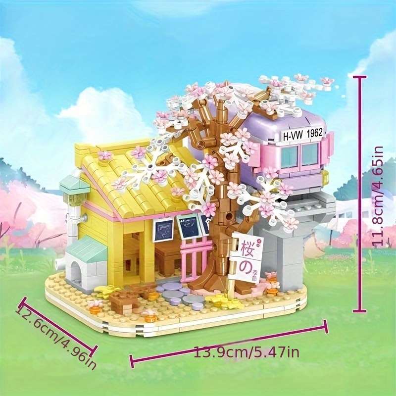 Building Toy Architectural Model Toy Set Model Cherry Blossom Tree House