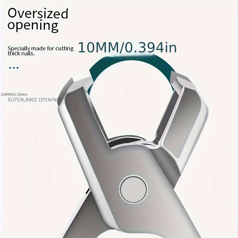 1pc Heavy-Duty Nail Clippers 12mm Opening Splash-Proof Thick Nail Trimmers Durable Die-Cast