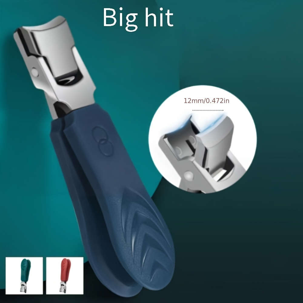 1pc Heavy-Duty Nail Clippers 12mm Opening Splash-Proof Thick Nail Trimmers Durable Die-Cast