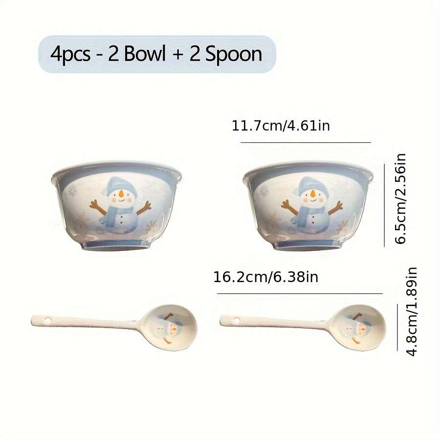 Bowl Color 4Pcs2Bowl2Spoon