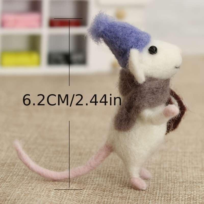 Plush Toyss Model Rat Wool Felt Material Kit