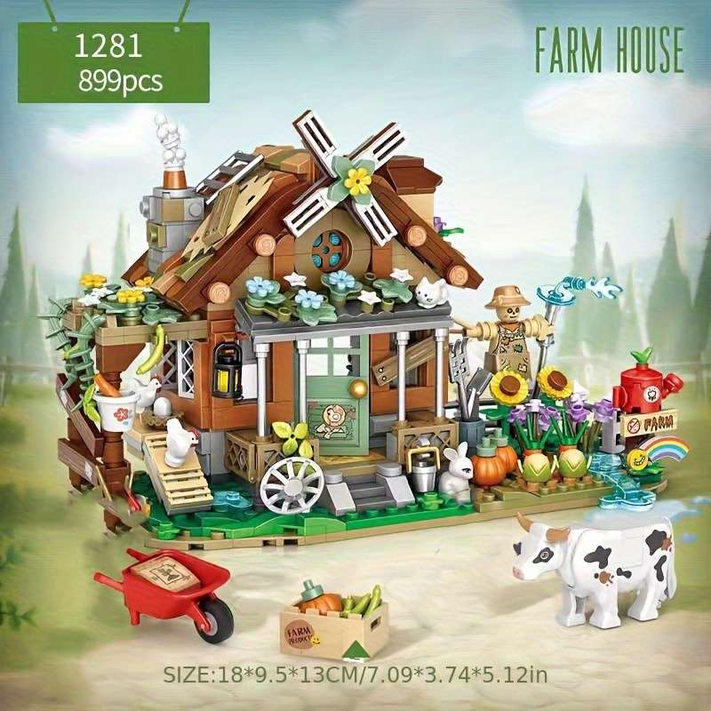 Building Toy Architectural Model Toy Set Style Farm House