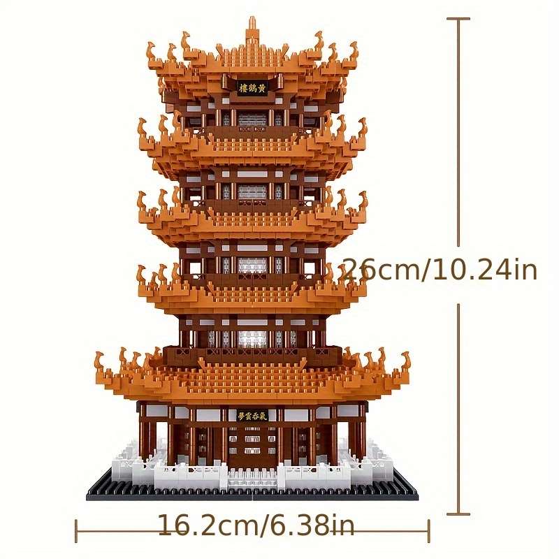Building Toy Architectural Model Toy Set Color Yellow Crane Tower