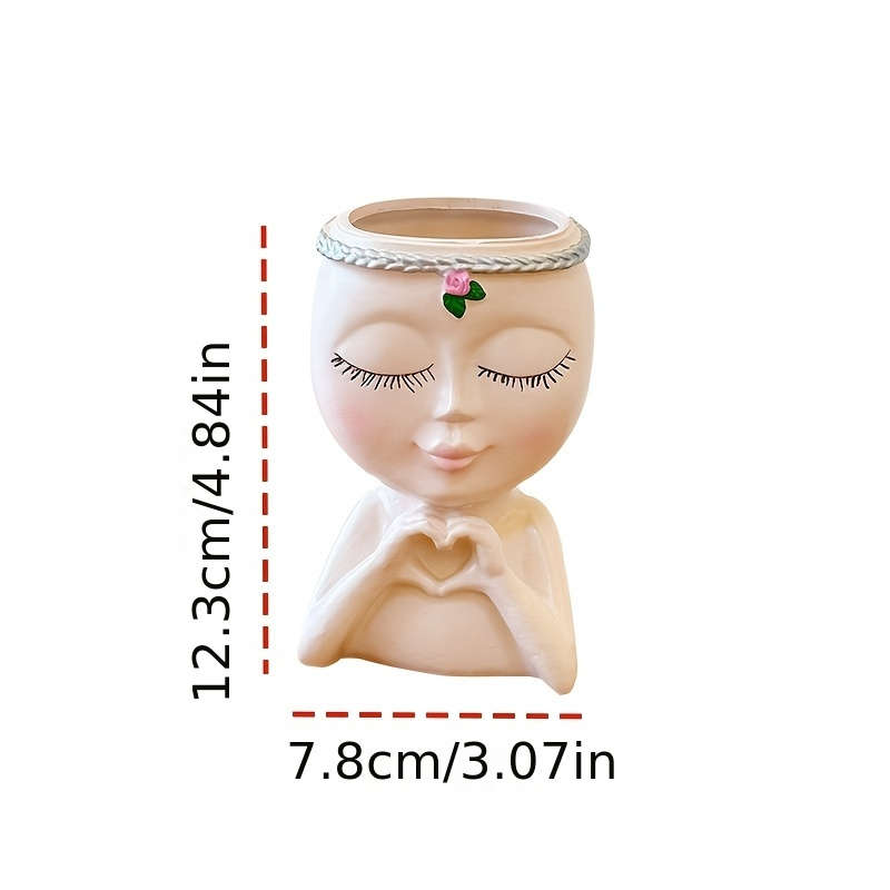 Flowerpot Style 2Pcswhitebeige