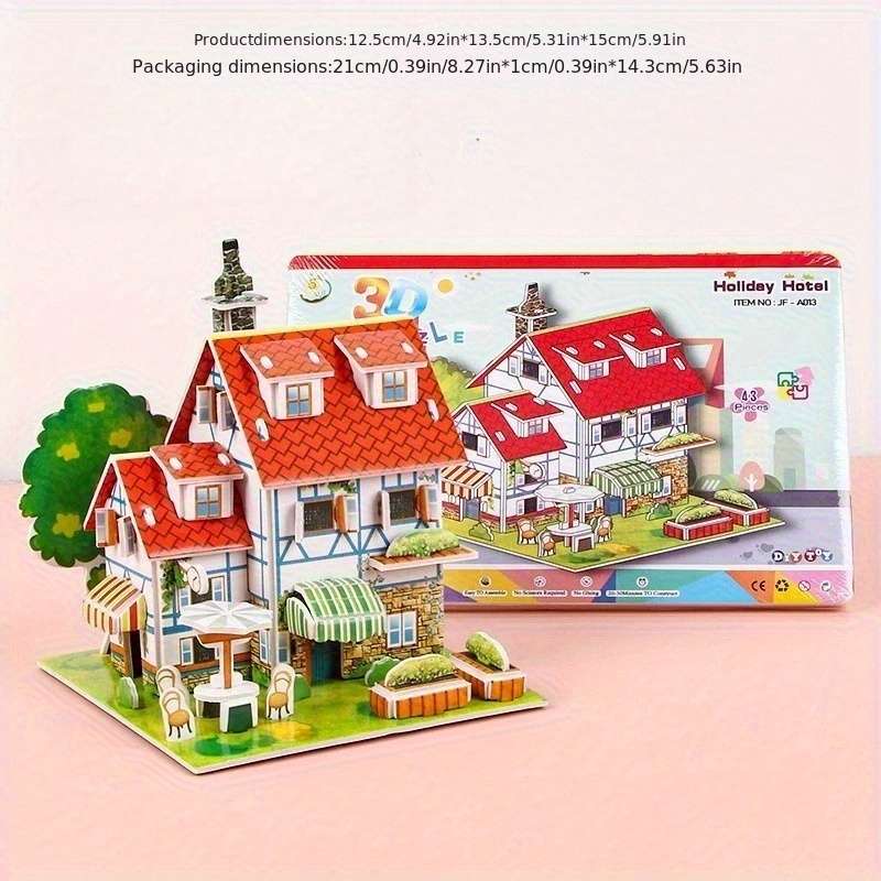Building Toy Architectural Model Toy Set Style 4Pcs Set  Style B